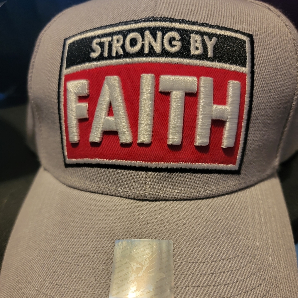 New Gray adjustable baseball cap Strong by Faith